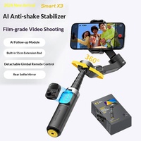 Caméra d'action pour smartphone Aochuan X3 avec suivi IA du visage et stabilisateur de cardan portable anti-tremblement pour 7,5 heures d'autonomie de la batterie