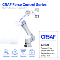 Bras robotique collaboratif DOBOT CR5AF à 6 axes contrôlés par la force, 5 kg |   900 mm |   ±0,02 mm pour l'assemblage de meules de précision pour la soudure médicale