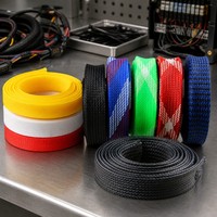 Gaine tressée renforcée pour câbles de serveur, haute résistance, à maille ouverte, qualité professionnelle supérieure pour la gestion des câbles