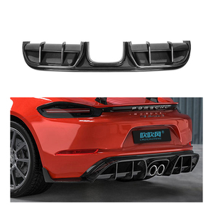 Kit de carrosserie en fibre de carbone sec Spoiler de pare-chocs arrière Diffuseur de lèvre de pare-chocs arrière pour Porsche <span class=keywords><strong>718</strong></span> Cayman <span class=keywords><strong>Boxster</strong></span> 982 2016-2024 - Product Image 1