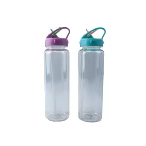 700 ml BPA-freie Wasserflasche mit Strohhalm wasserflasche Kunststoff-Wasserflaschen