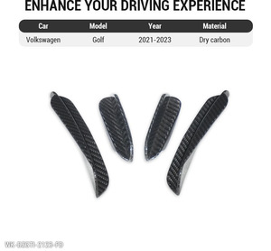 Kit de Carrocería Aerodinámico de Fibra de Carbono Seca para Golf8 GTI, Accesorios, Piezas, Parachoques Delantero, Alerones Laterales, 8 Alerones para <span class=keywords><strong>Volkswagen</strong></span> VW 2021-2023 - Product Image 2
