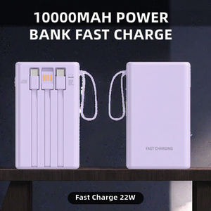 Banco de Energía Portátil de 20000mAh, Carga Rápida de 22.5W, Cargador Ultra Delgado de Litio-Polímero con 3 Cables Integrados para Viajes - Product Image 2