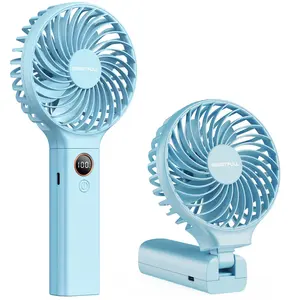 Pil işletilen kişisel soğutma cihazı taşınabilir Mini elektrikli el Fan katlanabilir cep fanı promosyon hediye dönen USB Fan
