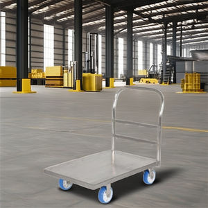 Chariot à plateforme avec panneaux latéraux en maille, chariot de manutention industriel robuste pour entrepôts, usines et applications logistiques - Product Image 2