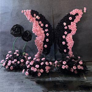 Nouveau support de fleurs artificielles papillon pour décorations de mariage, arrière-plan de fenêtre, aménagement de banquets d'anniversaire - <span class=keywords><strong>Iris</strong></span> - Product Image 5