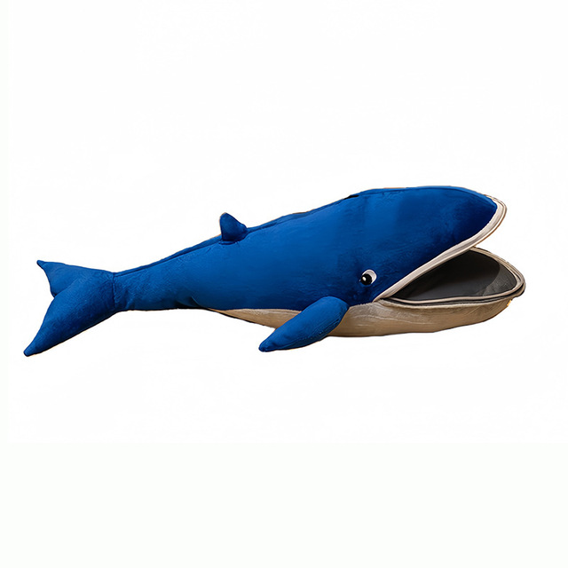Creative Big Mouth Whale Pillow Plush Toy Doll Big Blue Whale Doll Girl Sleeping comfort Puppet Doll