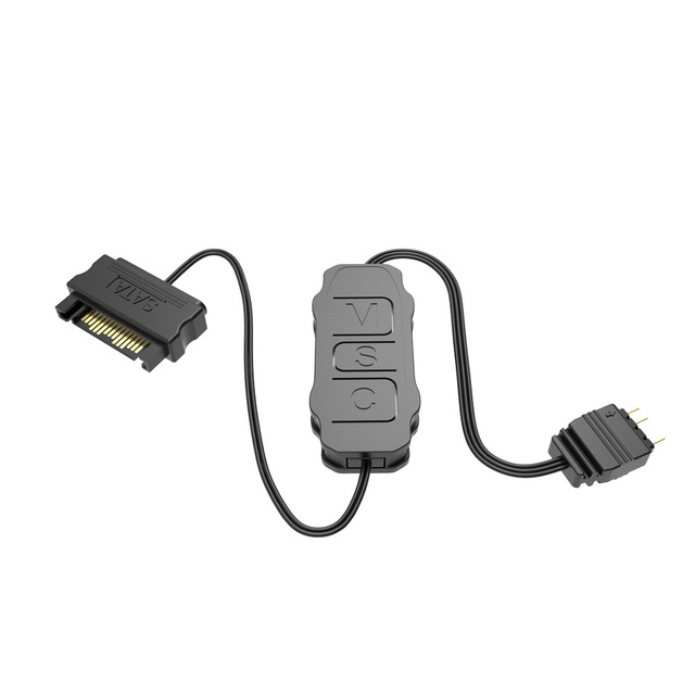 Case fan SATA to ARGB three-pin manual controller, second-generation lighting mode