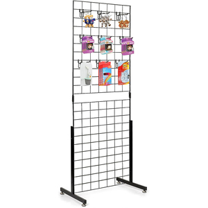 Jh-mech lưới Rack hiển thị cho thủ công cho thấy với t-base xách tay và dễ dàng để vận chuyển kim loại lưới tấm Tường siêu thị kệ - Product Image 6