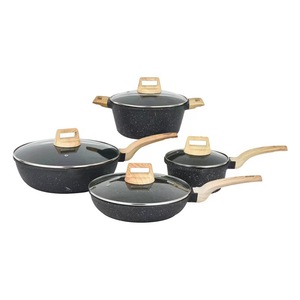 Yapışmaz kızartma tavası tava seti üç parçalı ocak wok stockpot seti - Product Image 4