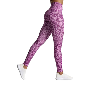 Leggings Deportivos de Alta Calidad para Mujer, Transpirables, de Secado Rápido, Cintura Alta, Elásticos, Ajustados, con Estampado para Yoga - Product Image 1