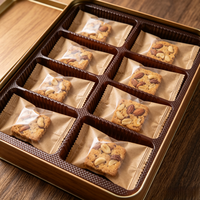 Plateau d'insertion thermoformé en plastique de qualité alimentaire, écologique et personnalisé, pour emballage de boîte cadeau de biscuits et chocolats, moulé à 10 cavités