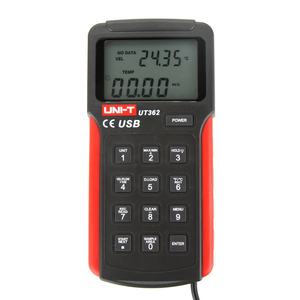 Ut362 anemômetro digital, armazenamento de dados <span class=keywords><strong>usb</strong></span> temperatura de transmissão de dados velocidade do vento volume do ar profissional - Product Image 2