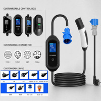Chargeur Tesla OEM 32A 7kW avec contrôle Wi-Fi via application, câble carré 3*6mm en cuivre pur, logo personnalisé, prise Tesla vers CEE, stations de recharge pour voitures électriques