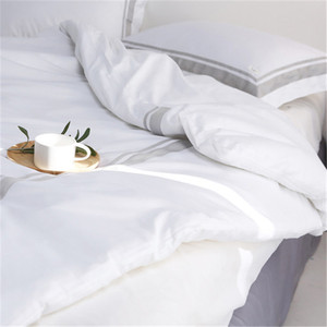 Juego de Ropa de Cama de Hotel de Lujo, 100% Algodón, 300 Hilos, Color Blanco Liso, Tamaño King, Satén, Personalizado al por Mayor - Product Image 2