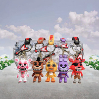 Vente en gros de nouveau mutant animal dessin animé ours en peluche sac à dos pendentif voiture d'horreur porte-clés en plastique caoutchouc transfrontalier