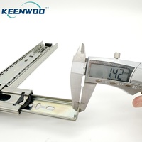 Glissières de tiroir télescopiques robustes Kingbach à fermeture amortie pour armoires de bureau et canaux de glissière de table