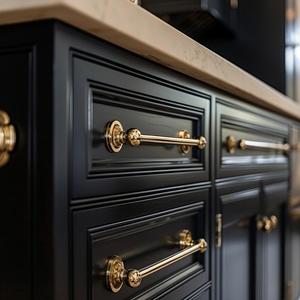Classic Latest Luxury Country Style Mahogany Solid Wood Kitchen Cabinets Interior Furniture - Product Image 3