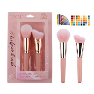 New Arrival 2 Pack Cosmetic <strong>Brushes</strong> Soft Fluffy Face Blush Powder Makeup Tool for Starters - Product Image 1