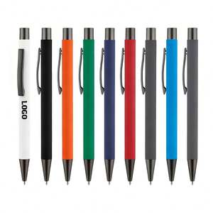 Artículos Promocionales para Oficina, Bolígrafo de Tacto Suave con Recubrimiento de Goma y Logotipo Personalizado con Grabado Metálico - Product Image 1