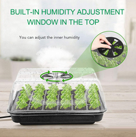 Kit de germination des graines, plateau chauffant pour semis avec dôme transparent, plateau de démarrage des plantes en plastique pour serre domestique