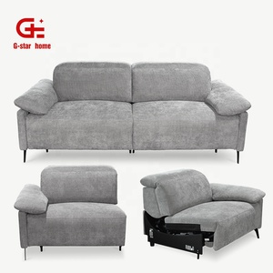 كرسي كهربائي حديث <span class=keywords><strong>3</strong></span> 2 1 مقعد لغرفة المعيشة قابل للتعديل إطار معدني من الجلد الصناعي المنجد - Product Image 6