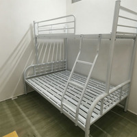 Lit double en acier avec escalier, design pliable pour dortoirs scolaires, appartements, chambres modernes et hôtels