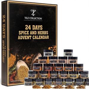 <span class=keywords><strong>Calendrier</strong></span> <span class=keywords><strong>de</strong></span> l'Avent TILZ COLLECTION Herbes et Épices – 24 mini-pots d'épices – Cadeau pour Chefs et Adultes - Product Image 1