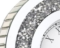 Horloge murale de luxe Home Source pour salle à manger, décoration murale de luxe, horloge décorative en diamant écrasé, horloge murale miroir
