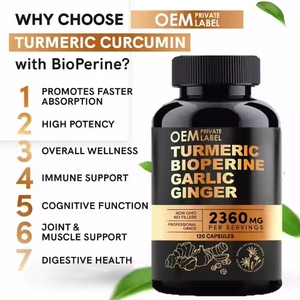 Ausreson Kurkuma Gemberwortelcapsules Vullen Biologische Gemberwortelknoflook Zwarte Pepercapsules Aan - Product Image 4