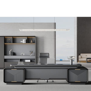 Mesa de Oficina Moderna de Madera, Diseño Ejecutivo, Mesa de Recepción y Escritorio para Oficina Ejecutiva de Lujo - Product Image 1