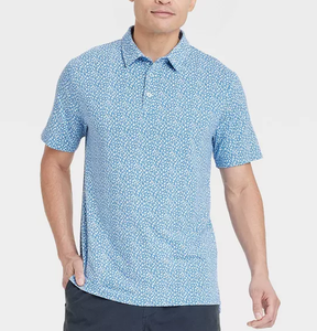 Tùy chỉnh người đàn ông của cổ điển phù hợp với hoa lưới Polo cổ điển thăng hoa in áo sơ mi Golf cho nam giới khô phù hợp với hiệu suất Collared Áo Thun - Product Image 2