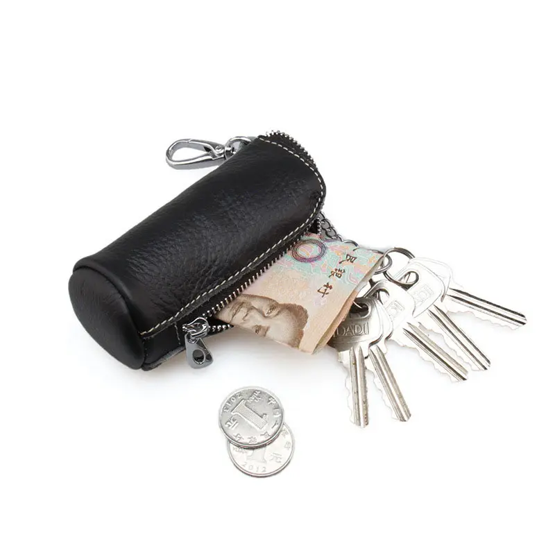 High Quality Coin Wallets Luxury Genuine Leather Keychain Cover Unisex Housekeeper Key Holder Organizer Car Key Holder