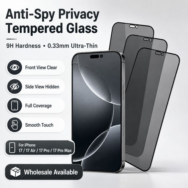 Anti-Spy Privacy Tempered Glass Screen Protector Anti-Peeping Design 9H Hardness Ultra-Thin 0.33mm Full 12 Pro Pro Pro Max