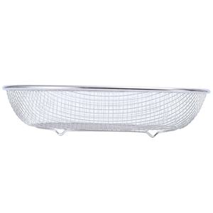 Panier de lavage et d'égouttage ovale en acier inoxydable pour fruits et légumes, multifonctionnel, en maille bleue, pour la cuisine - Product Image 1