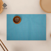 Vente en gros de sets de table rectangulaires personnalisés en textilène lavable et organique pour un usage domestique