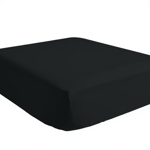 Drap-housse 100% coton noir, taille King (180x200cm) - Product Image 3