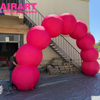 Arche gonflable rose, arche gonflable pour événements festifs, arche de ballons gonflables pour la présentation