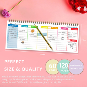 Agenda Settimanale 2026 con Copertina in PP, Formato 305*118mm, Quaderno a Spirale per Motivazione <span class=keywords><strong>Personale</strong></span> - Product Image 6