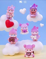 Authentique QOQO Cupid's Signal Mini Bean Blind Bag Figurine d'art mignonne Ornement de bureau Jouet de collection Cadeau d'anniversaire pour filles