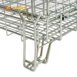Gabbie di Stoccaggio Pieghevoli Impilabili Stabili con Ruote, Zincate a Caldo e Antiruggine - Product Image 5