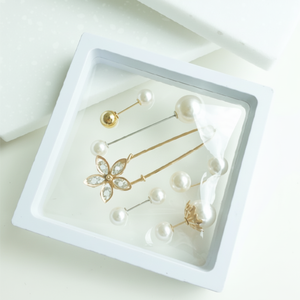 Opportunity Workshop Juego de broches cúbicos de perlas de 6 piezas con estuche de almacenamiento transparente Broches de moda para ropa Costura de ropa - Product Image 1