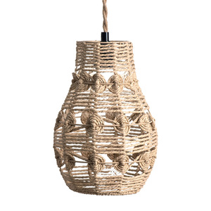 Rattan Pendant Lamp E27 Round <b>Led</b> <b>Light</b> <b>For</b> Bedroom Living <b>Room</b> Decorative Lighting - Product Image 5