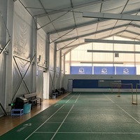 Tente de terrain de pickleball robuste, anti-UV, résistante au vent, modulaire, pour entraînement en extérieur