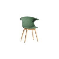 Fauteuil de loisirs moderne Embrace, best-seller, revêtement en tissu, couture à la main, base en métal et bois, pour café, hôtel, hall d'entrée