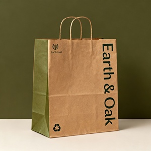 Eco-Friendly Kraft Paper <b>Bags</b> for Shopping Gift Wrapping and Everyday Use with Durable Handles - Product Image 4
