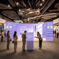 Stand d'exposition modulaire portable avec éclairage LED, cadre en aluminium 20x10, panneau SEG rétroéclairé