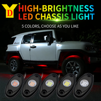 Kit d'éclairage de châssis haute puissance à 9 LED pour camions, Jeep et véhicules tout-terrain, 12V, étanche, multicolores