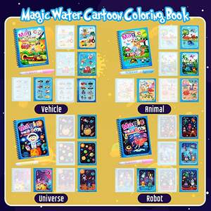 หนังสือวาดภาพแบบนำกลับมาใช้ใหม่ได้,หนังสือวาดภาพน้ำสมุดระบายสีใช้ซ้ำได้สำหรับเด็กของเล่นของขวัญเพื่อการศึกษา - Product Image 4