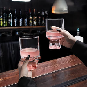 Lujo Rosa montaña en forma de Gama creativa sostenible sin plomo 340ml capacidad copas de cóctel Premium alto postre café - Product Image 2